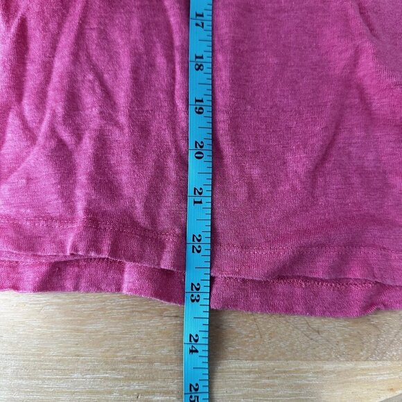 Ecoalf Shirt Womens XL Pink 100% Linen Sustainable Short Sleeve Polo Top - Picture 12 of 12